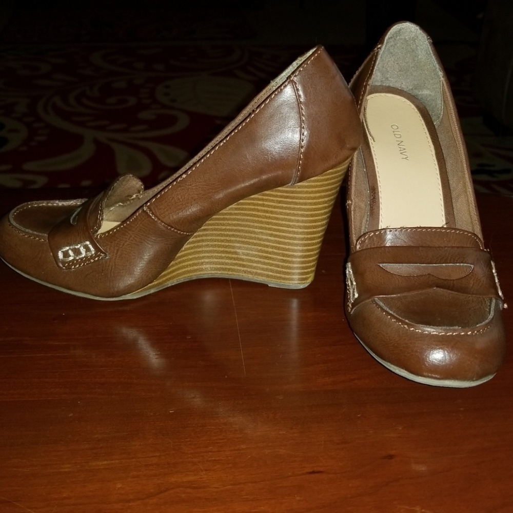 Old Navy Loafer Wedges